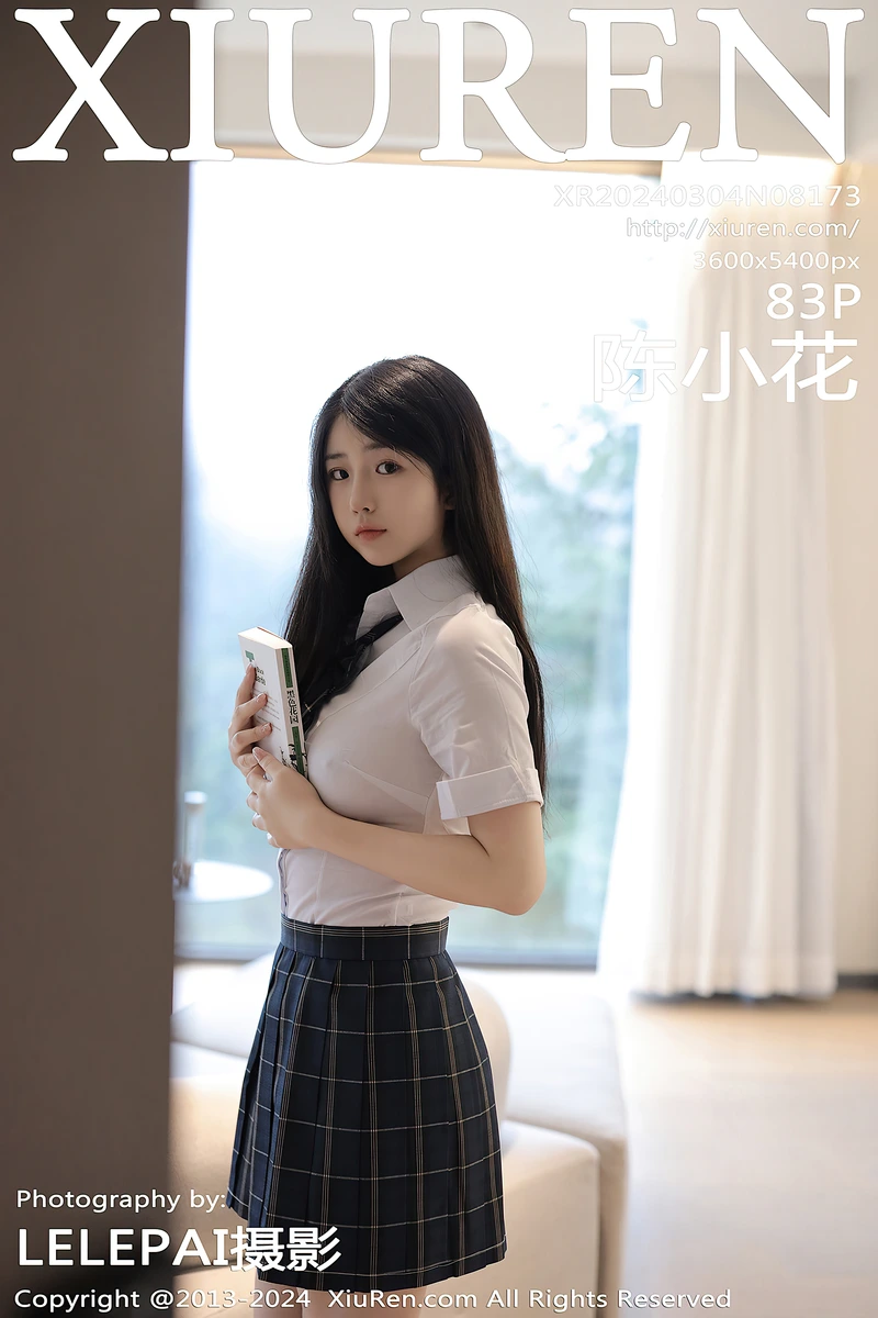 [XiuRen秀人网] No.8173 模特陈小花性感白衬衫配黑色格子短裙秀曼妙身姿迷人诱惑写真-就是免费