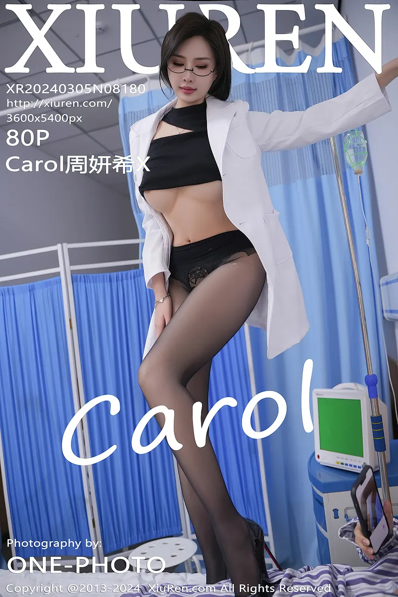 [XiuRen秀人网] No.8180 女神Carol周妍希性感女医生制服露开档黑丝秀翘臀美腿诱惑写真-就是免费