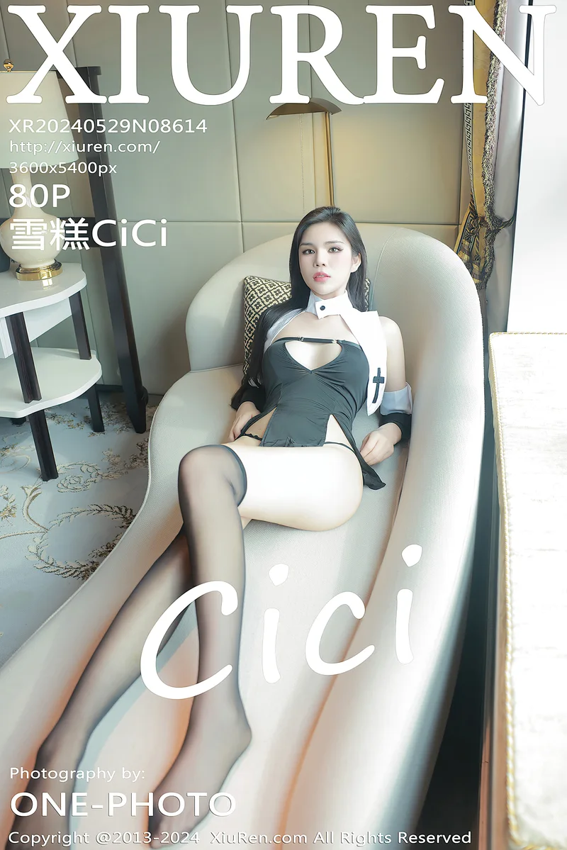 [XiuRen秀人网] No.8614 模特雪糕CiCi性感修女服饰配黑色丝袜露丁字裤秀翘臀诱惑写真-就是免费