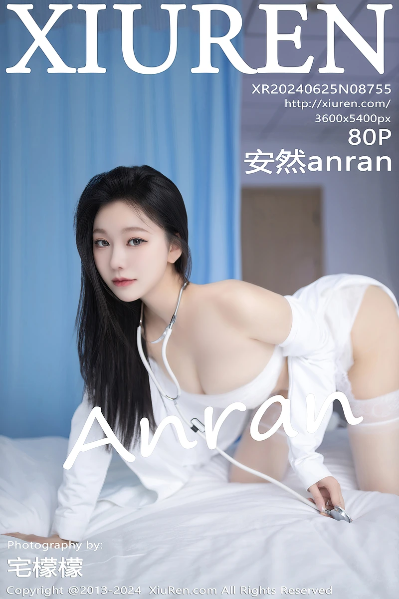 [XiuRen秀人网] No.8755 模特安然anran性感白色医护服饰露轻纱内衣配白丝吊袜诱惑写真-就是免费