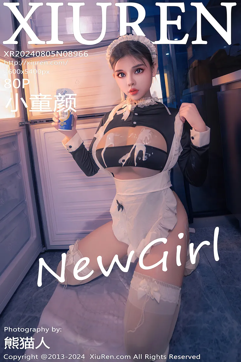 [XiuRen秀人网] NO.8966 新人模特小童颜私房浴室性感女仆装配白丝袜秀丰满身材诱惑写真-就是免费