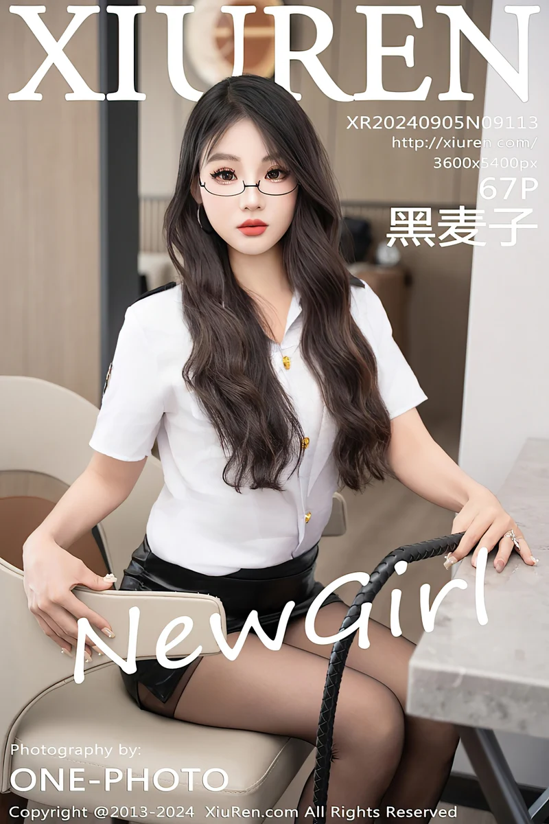 [XiuRen秀人网] NO.9113 新人模特黑麦子性感白色制服配开档黑丝秀柔美身姿撩人诱惑写真-就是免费