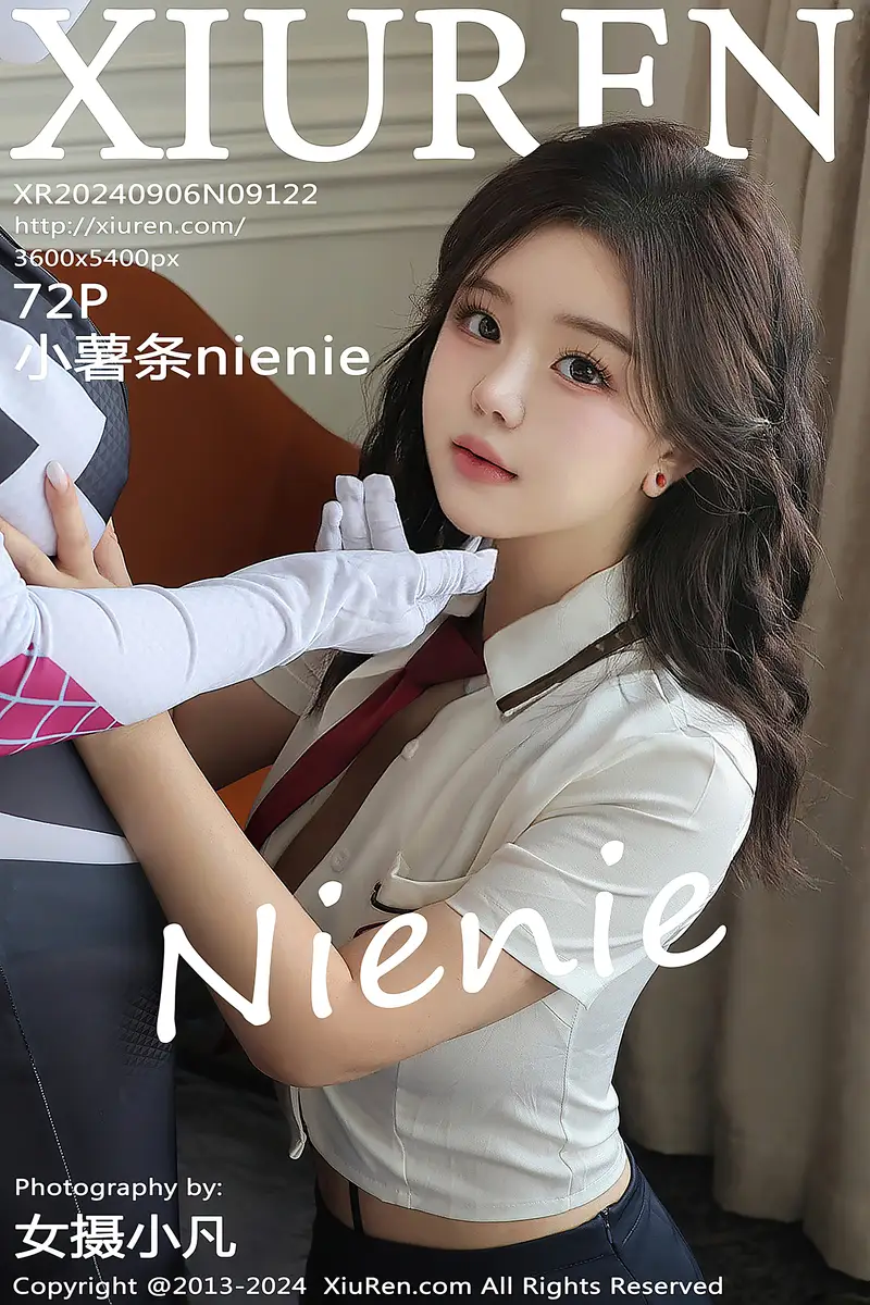 [XiuRen秀人网] NO.9122 模特小薯条nienie性感JK制服露黑色情趣内衣秀惹火身材诱惑写真-就是免费