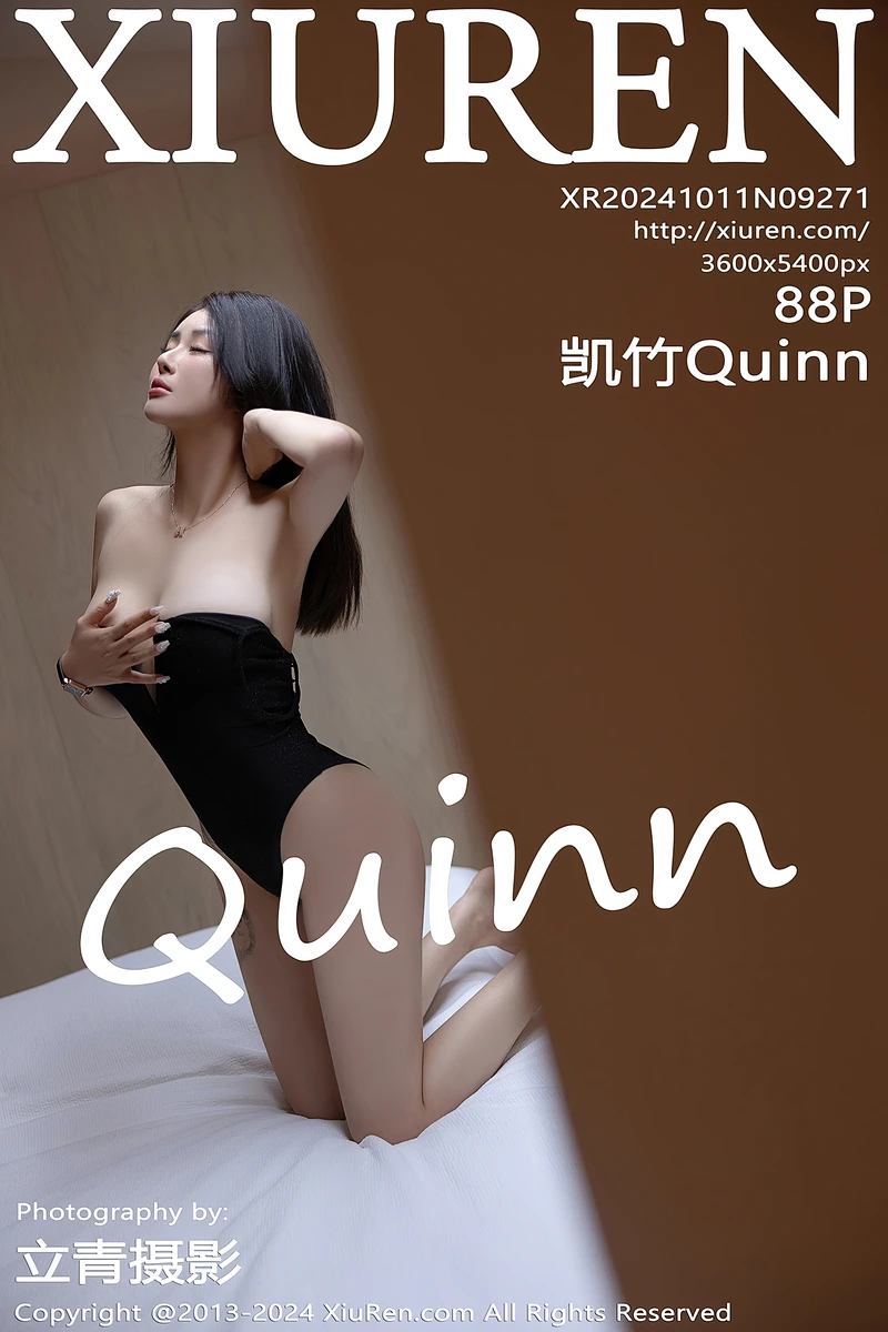 [XiuRen秀人网] NO.9271 模特凯竹Quinn性感黑色上衣露黑色情趣内衣秀惹火身材诱惑写真-就是免费