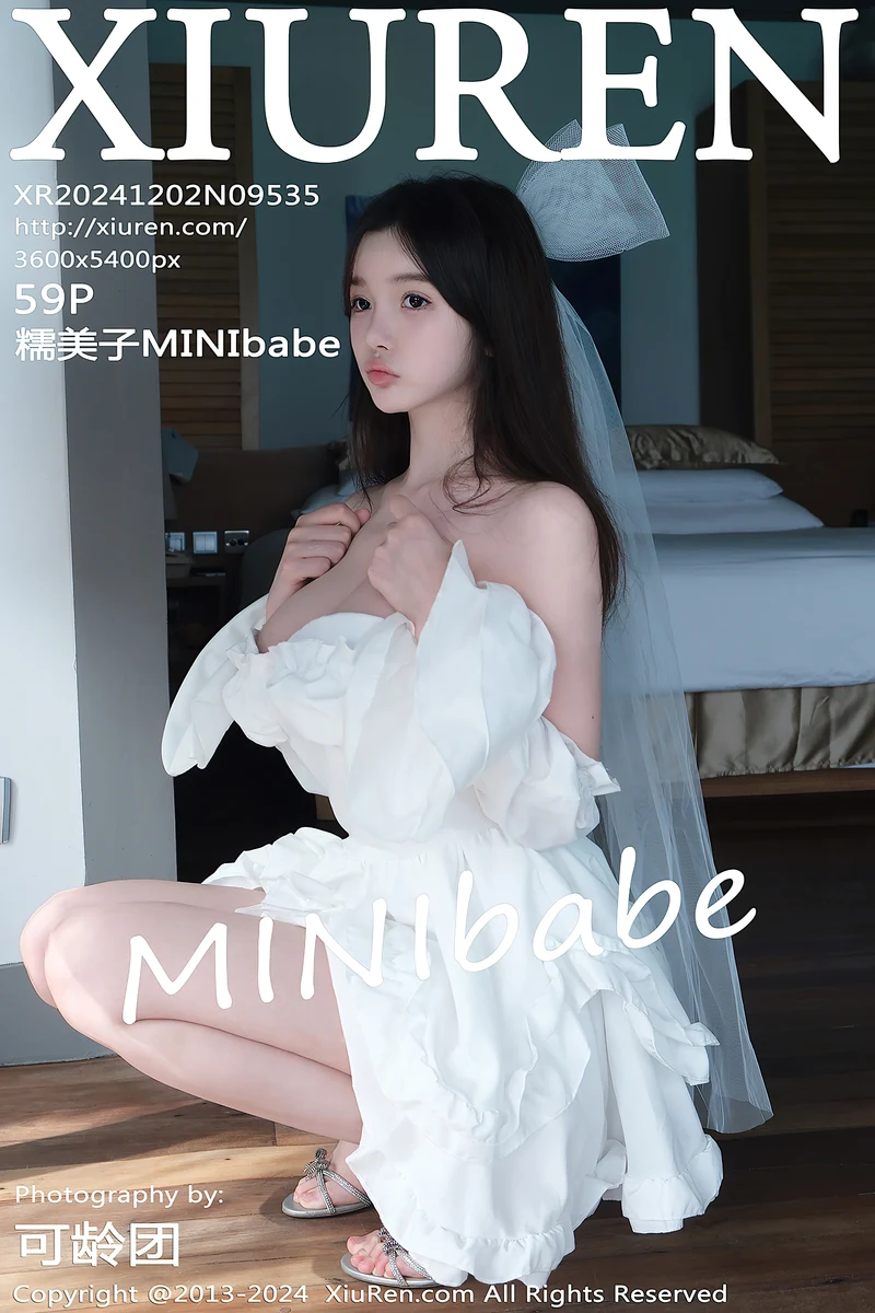 [XiuRen秀人网] NO.9535 模特糯美子MINIbabe性感白色婚纱配情趣内衣秀惹火身材诱惑写真-就是免费