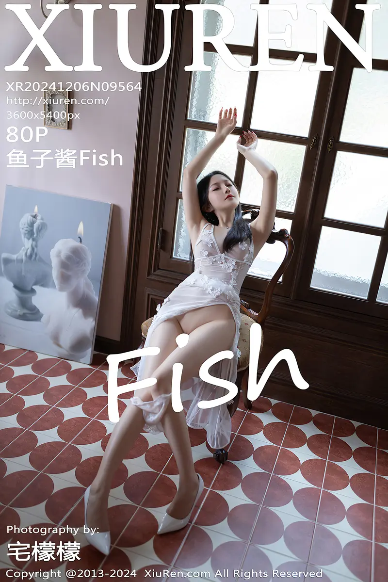 [XiuRen秀人网] NO.9564 模特鱼子酱Fish性感白色连衣短裙配超薄肉丝秀曼妙身姿诱惑写真-就是免费