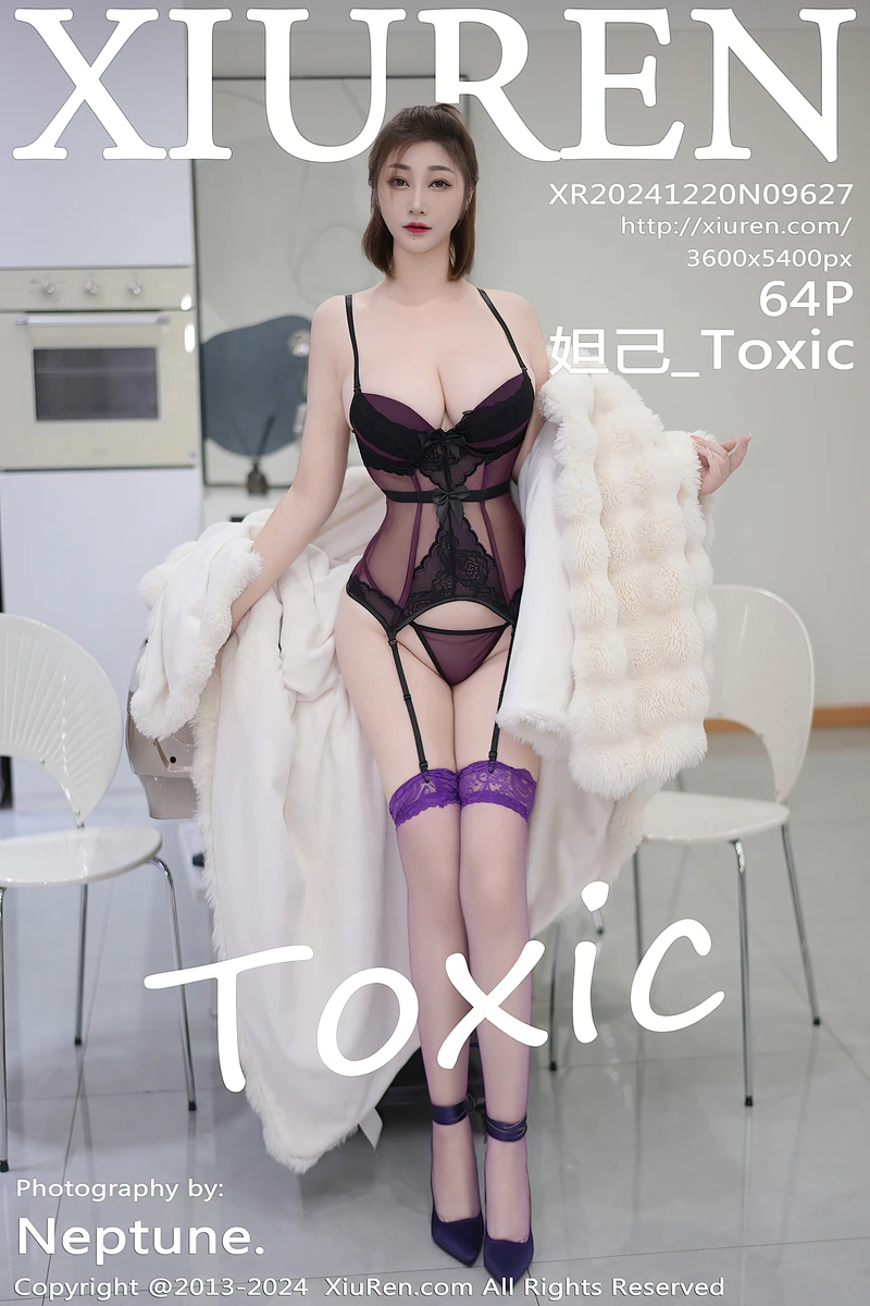 [XiuRen秀人网] NO.9627 女神妲己_Toxic性感紫色情趣服饰配紫丝吊袜秀丰腴美臀诱惑写真-就是免费