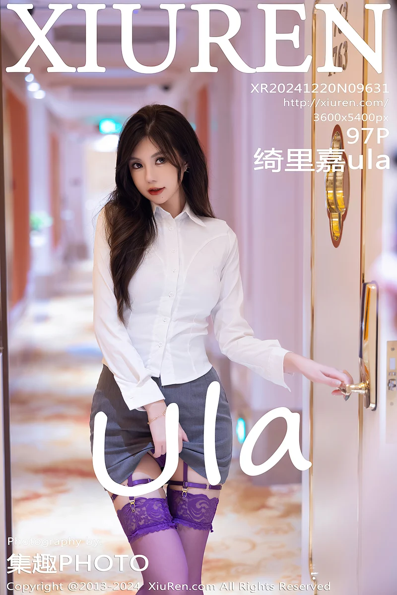 [XiuRen秀人网] NO.9631 女神绮里嘉ula性感OL服饰露紫色蕾丝情趣内衣秀惹火身材诱惑写真-就是免费