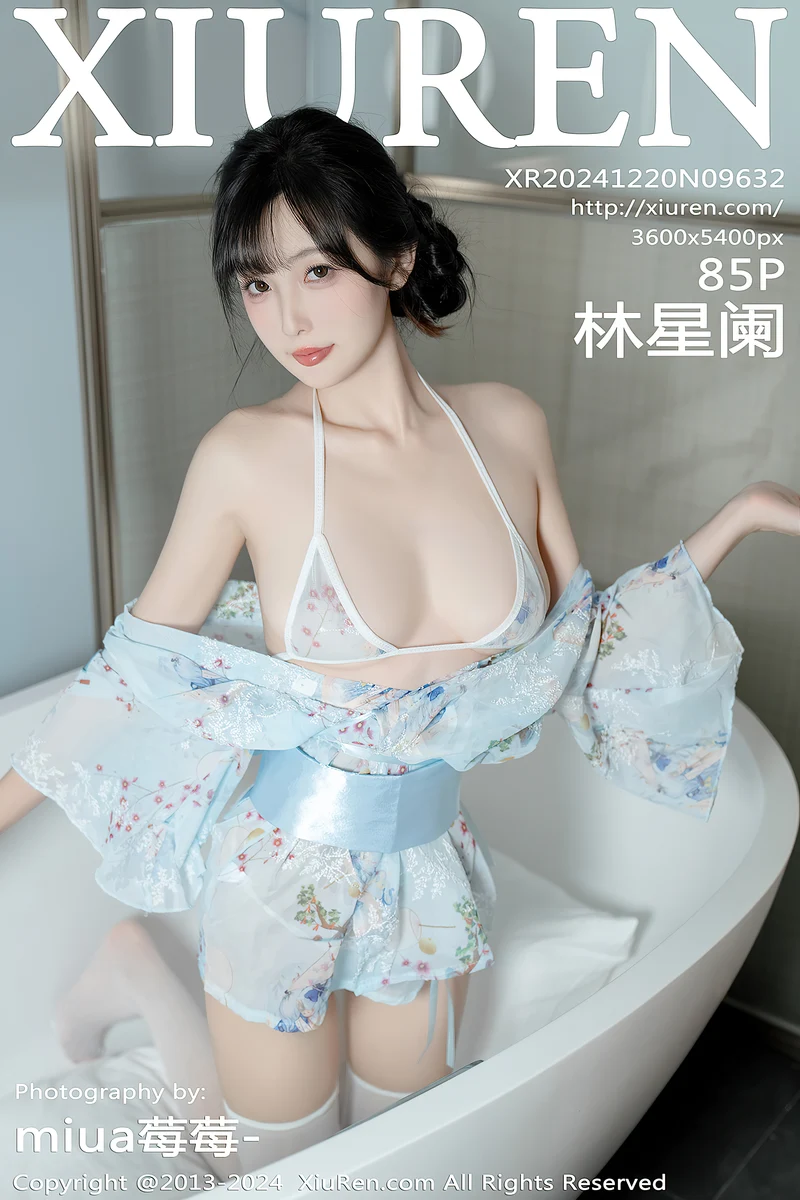 [XiuRen秀人网] NO.9632 模特林星阑性感浅蓝色连衣短裙配白色丝袜秀曼妙身姿诱惑写真-就是免费